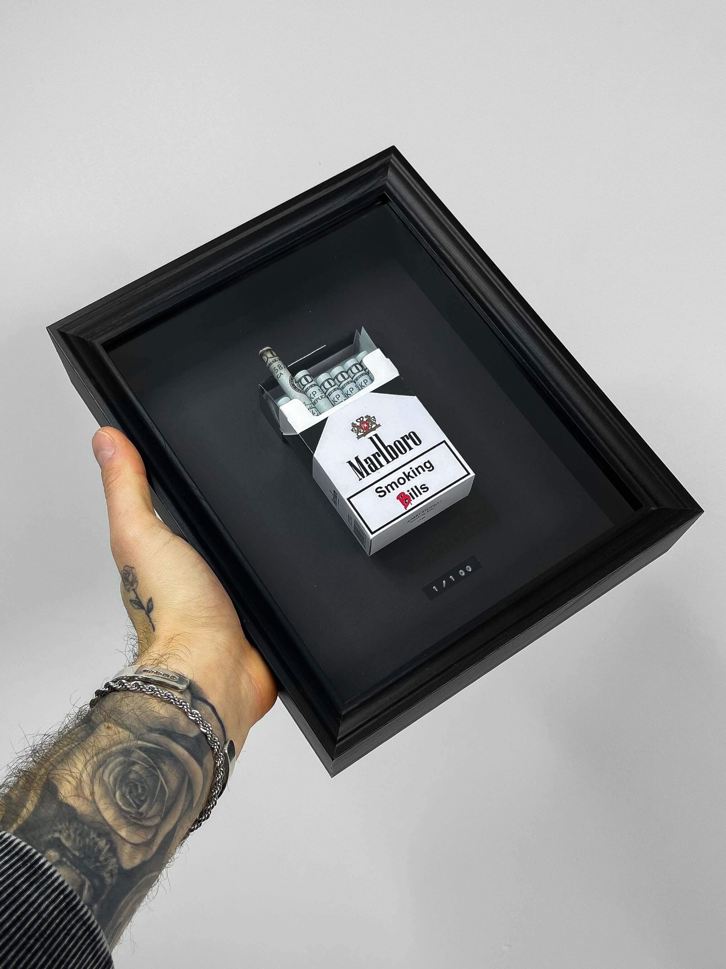 Black USD 'Smoking Bills' Artwork - Image 2