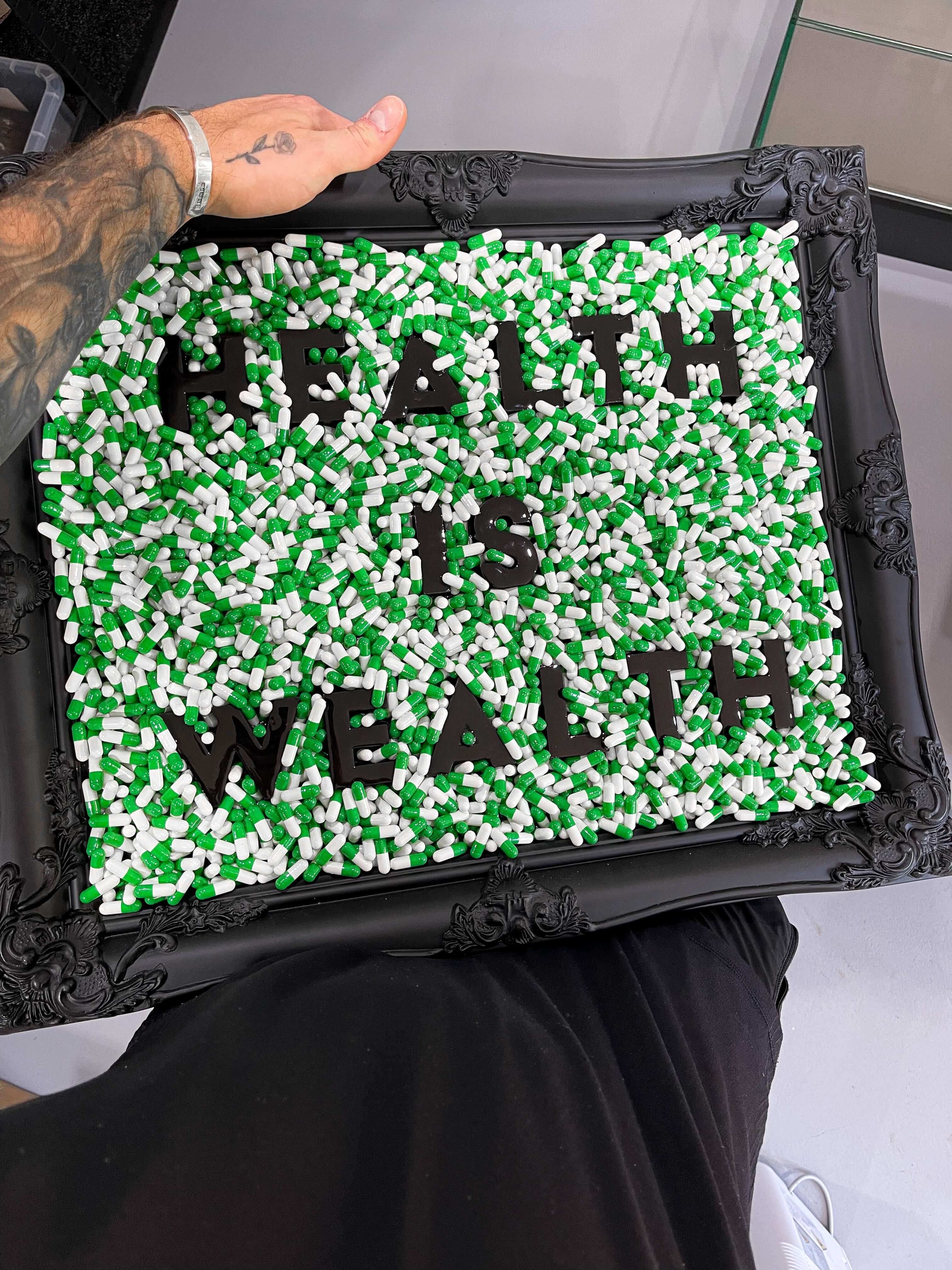 Health Is Wealth Pill Frame - Image 2