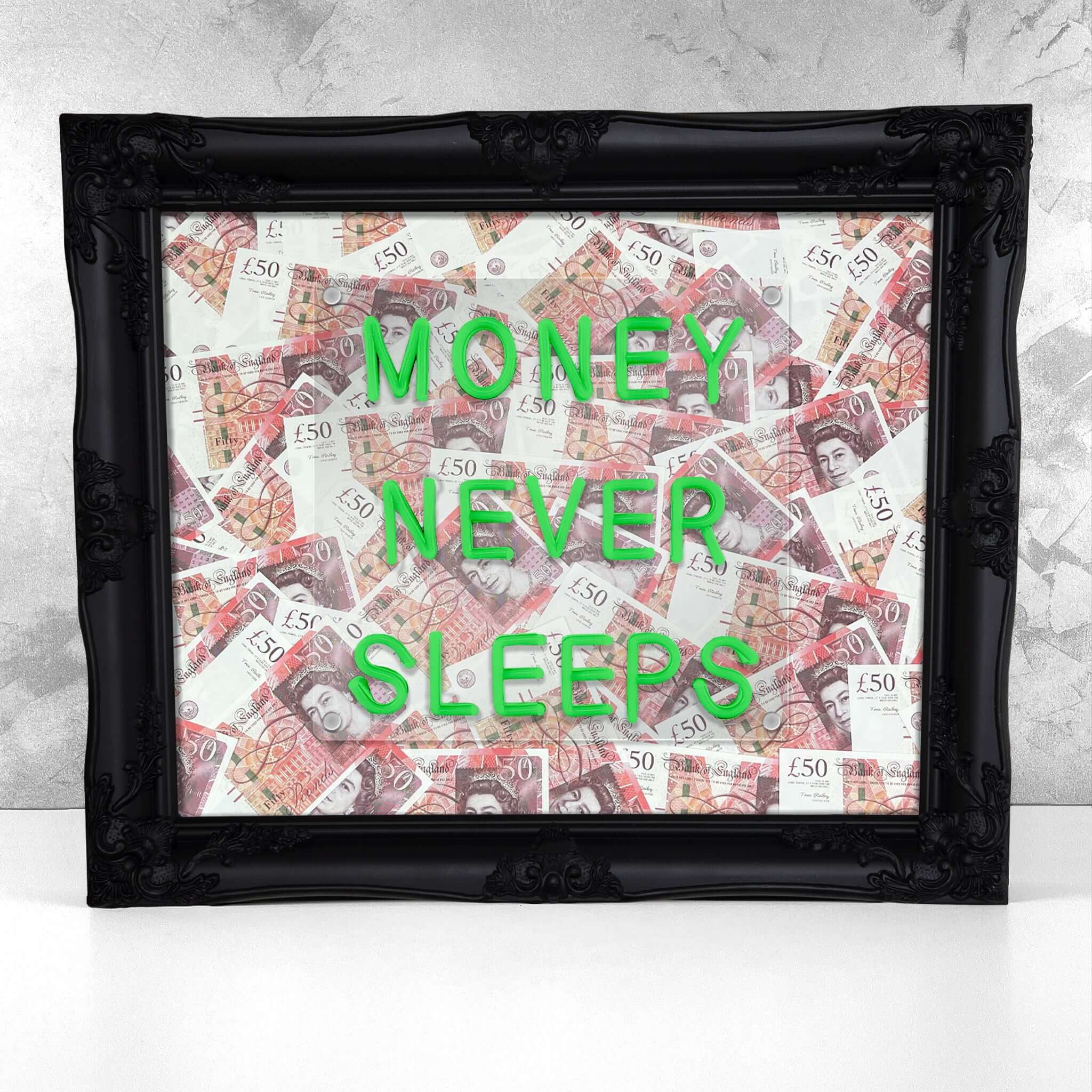 Money Never Sleeps V2 LED frame - GBP - Image 2