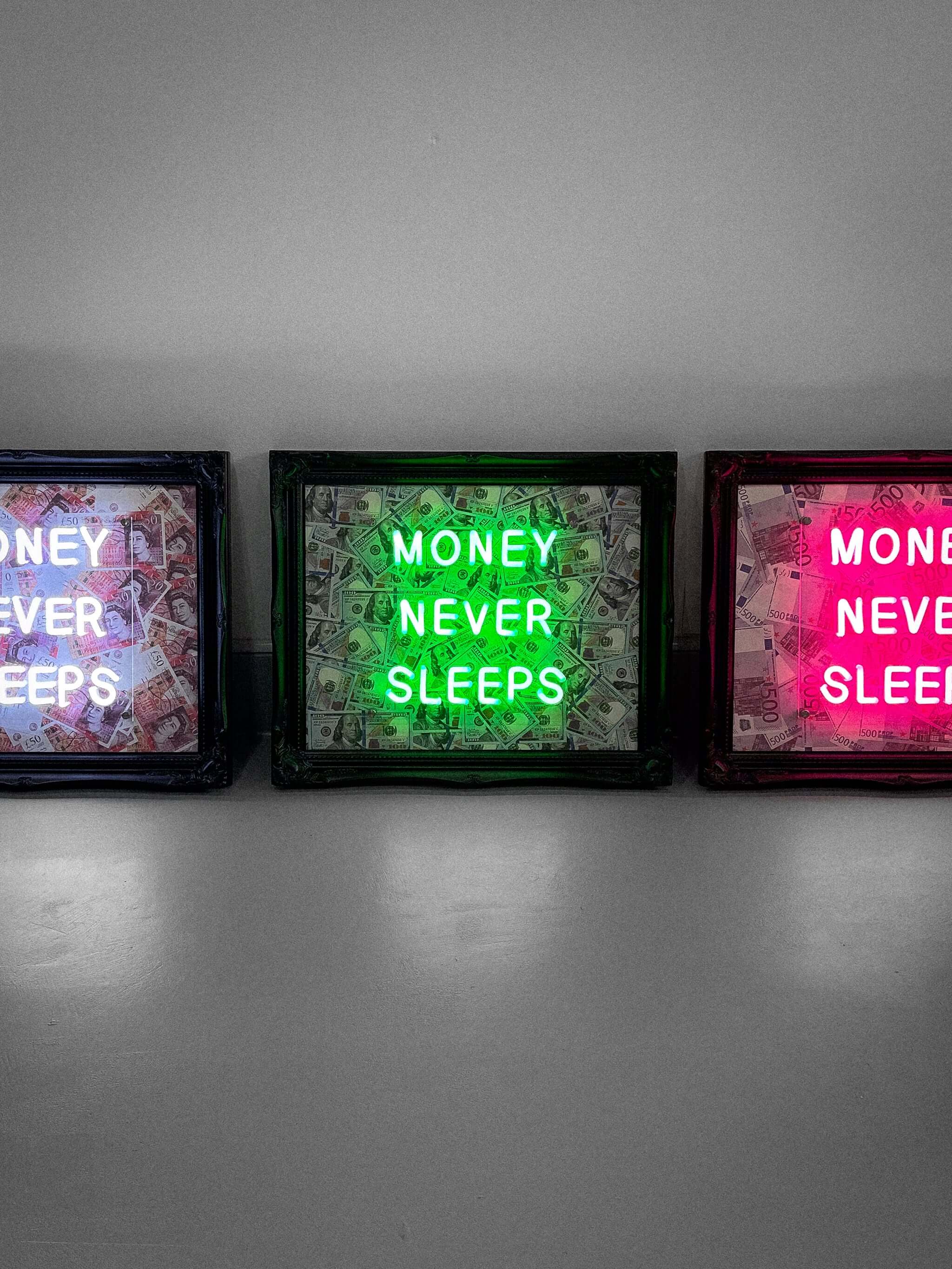 Money Never Sleeps V2 LED frame - USD - Image 7