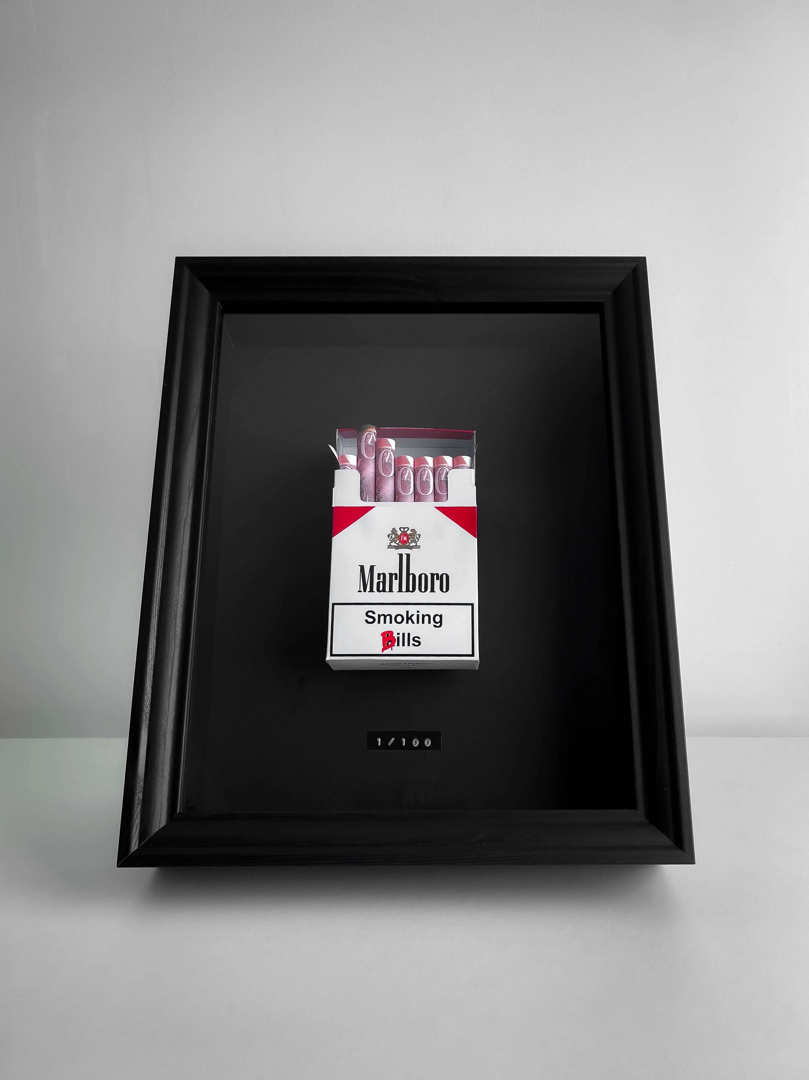 Red GBP 'Smoking Bills' Artwork - Image 5