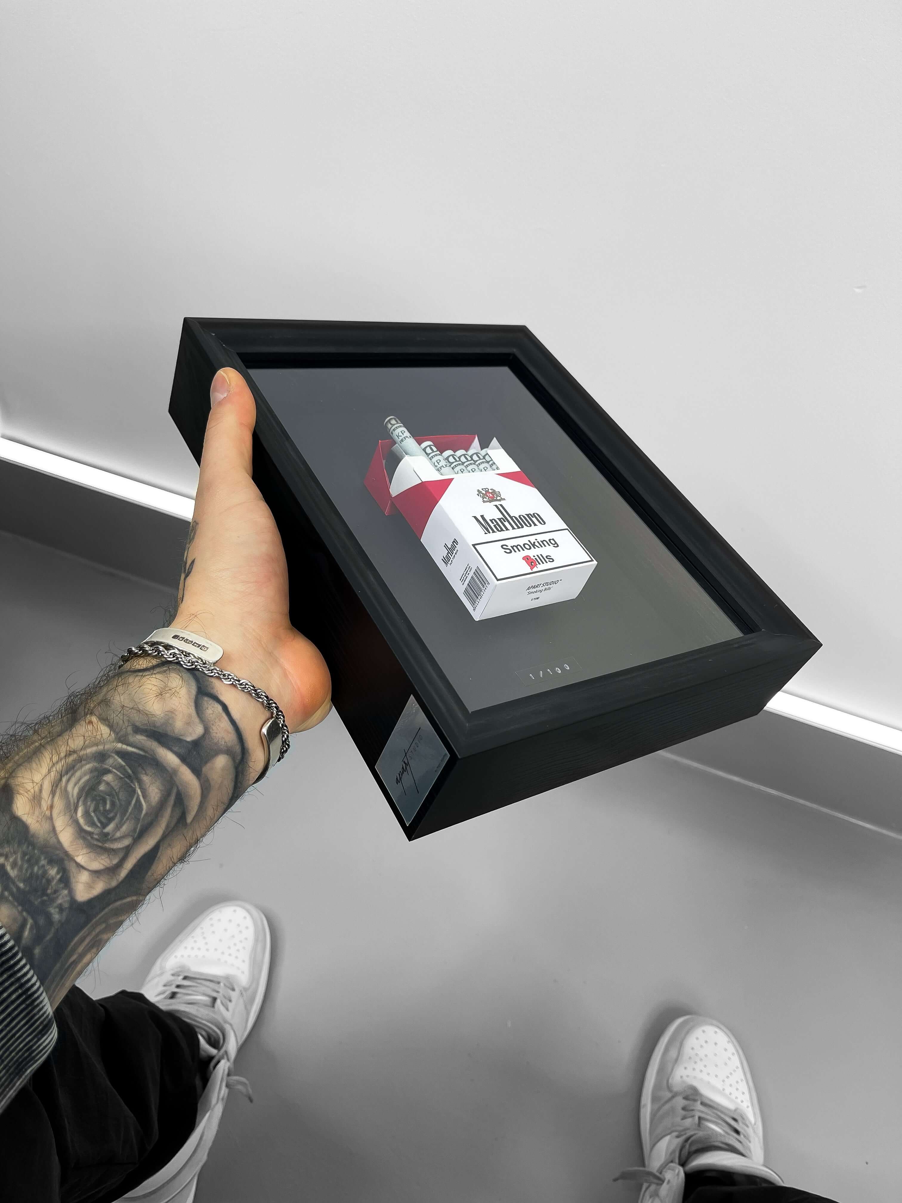 Red USD 'Smoking Bills' Artwork - Image 2